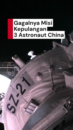  Video Pesawat Terhantam Puing Antariksa, Astronaut China Gagal Pulang ke Bumi