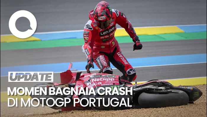 Video: Momen Bagnaia Jatuh di Race MotoGP Portugal 2025