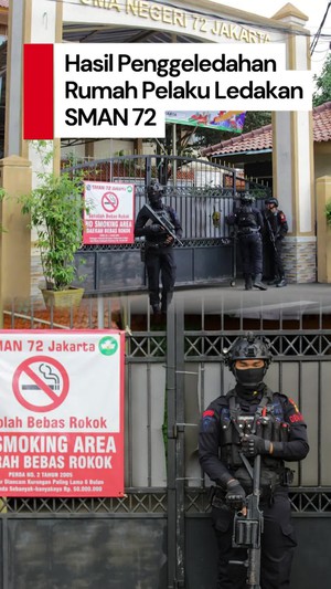 Video: Polisi Geledah Rumah Pelaku Ledakan SMAN 72, Sita Buku-Dokumen