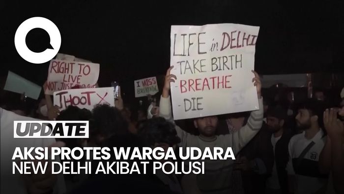 Video: Aksi Protes soal Polusi Udara di India, Sejumlah Massa Diamankan