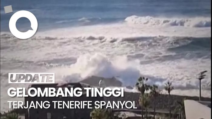 Video: Gelombang Tinggi Terjang Tenerife Spanyol, 3 Tewas-15 Terluka