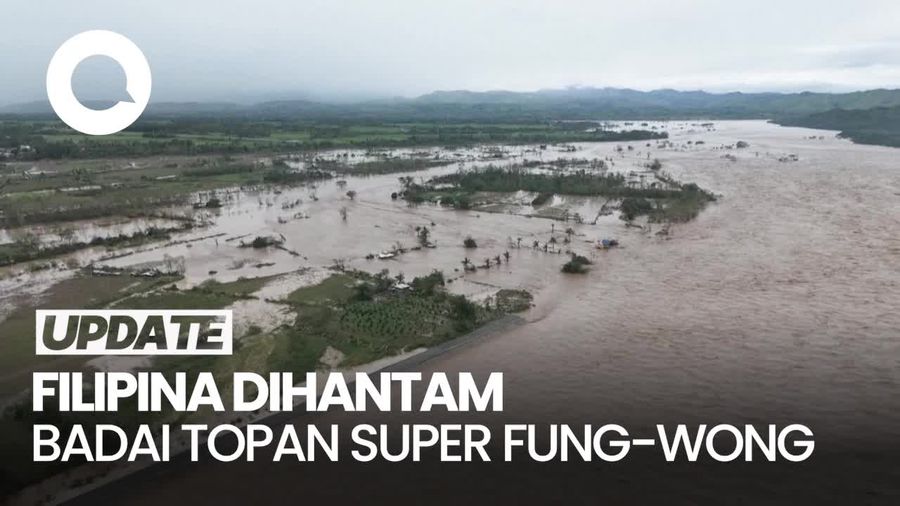 Video: Penampakan dari Udara Usai Filipina Dihantam Topan Super Fung-wong