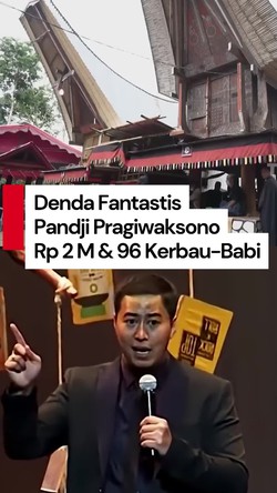 Video Denda Fantastis Menanti Pandji Pragiwaksono: Rp 2 M & 96 Kerbau-Babi