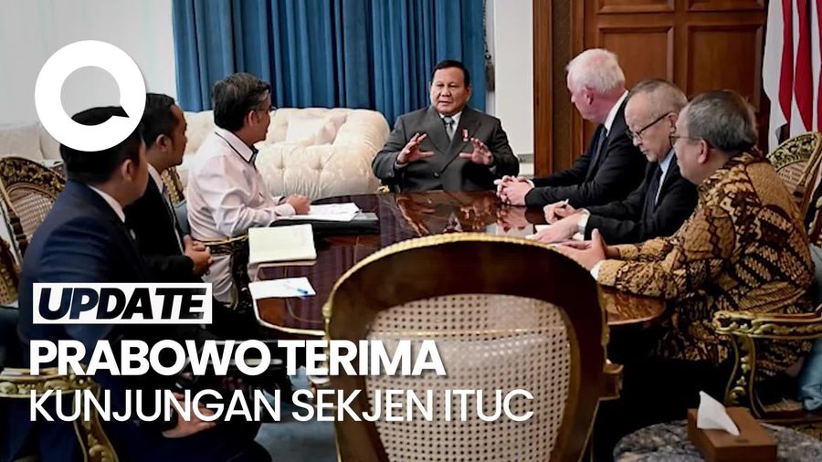 Video: Prabowo Terima Kunjungan Konfederasi Buruh Internasional di Istana