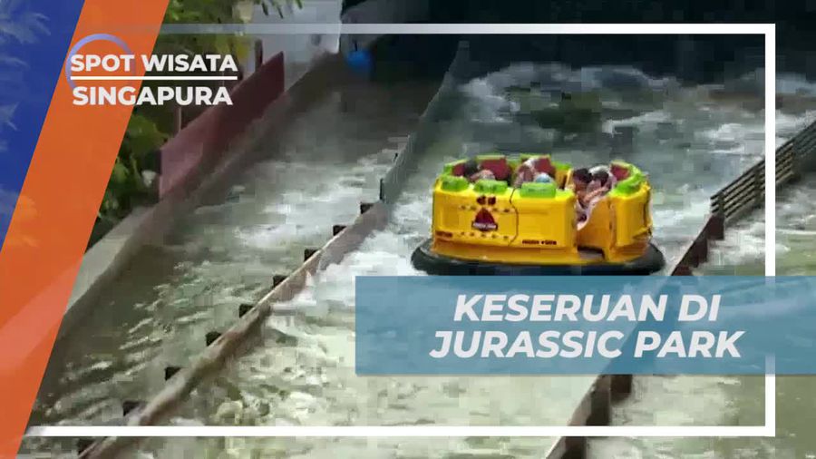 Menyelami Wahana Air Jurassic Park yang Menegangkan di Universal Studio Singapura  