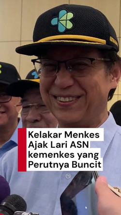 Video Menkes Bakal Ajak Lari ASN Kemenkes yang Buncit