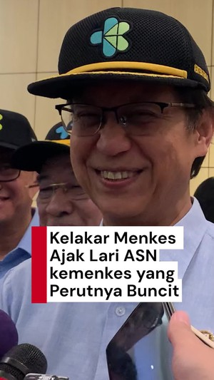 Video Menkes Bakal Ajak Lari ASN Kemenkes yang Buncit