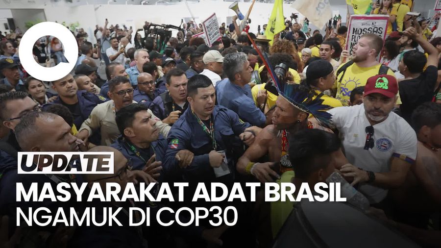Video Masyarakat Adat Brasil Ngamuk, Terobos Gedung COP30