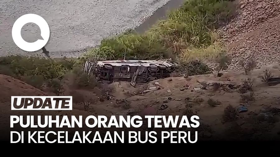 Video Ngeri! Bus Terjun ke Jurang di Peru, 37 Orang Tewas