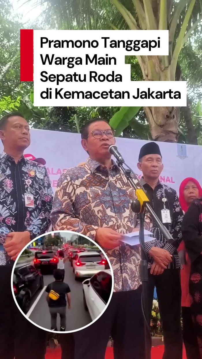 Video: Pramono soal Viral 3 Pemuda Main Sepatu Roda di Tengah Kemacetan Jakarta