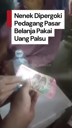 Video: Nenek di Jakbar Kepergok Pedagang Pasar Belanja Pakai Uang Palsu