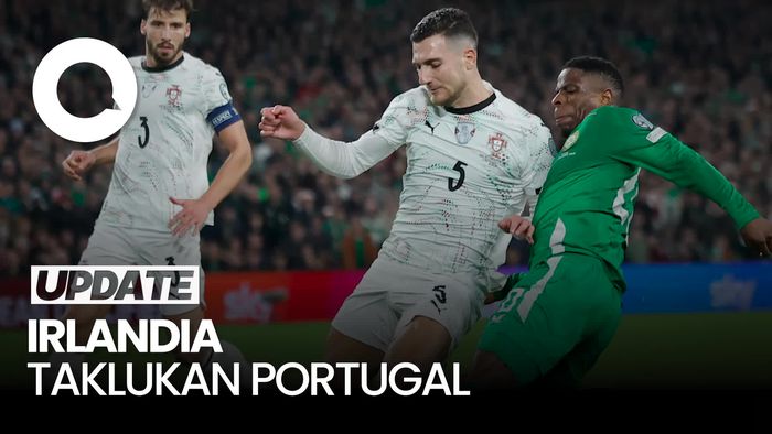 Video: Ronaldo Kartu Merah, Irlandia Hajar Portugal 2-0