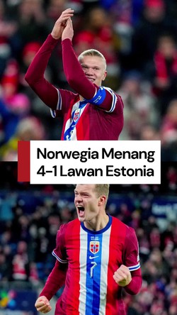 Video: Haaland-Sorloth Cetak Brace, Norwegia Menang 4-1 Lawan Estonia