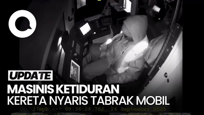Video Mendebarkan, Kereta AS Nyaris Tabrak Mobil gegara Masinis Ketiduran