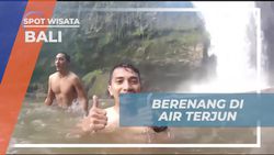 Berenang Seru di Bawah Air Terjun Tegunungan Bersama Pevita di Bali  