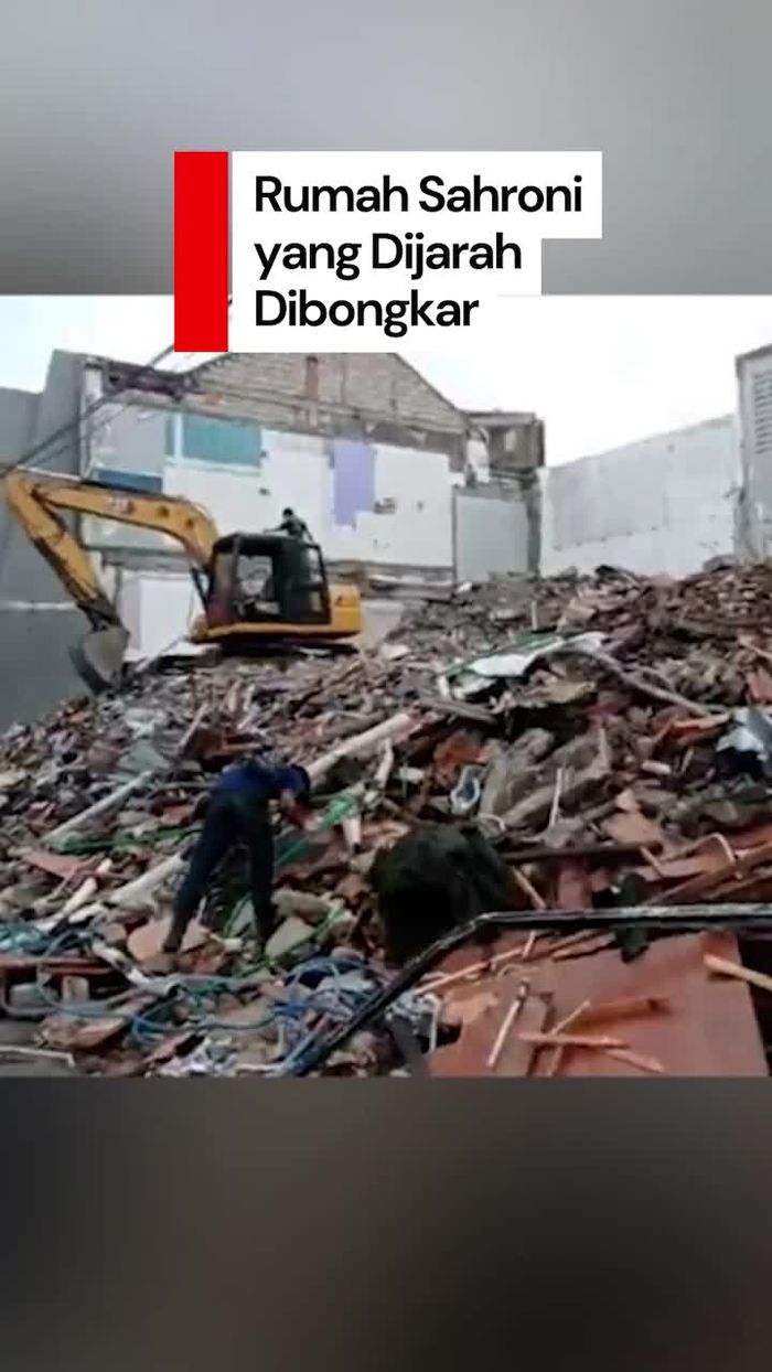 Video: Rumah Sahroni yang Kena Jarah Dibongkar, Kini Rata dengan Tanah