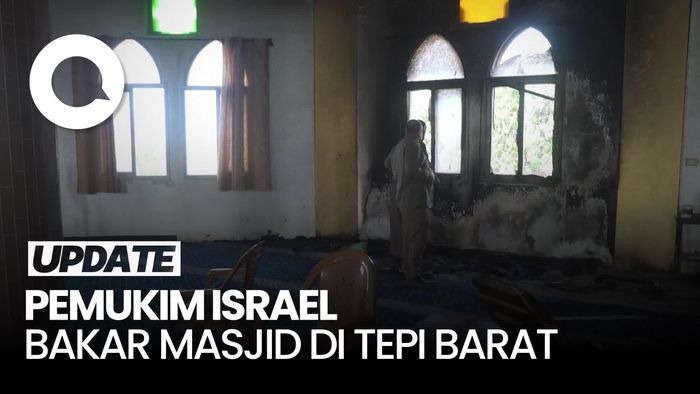 Video: Pemukim Israel Bakar dan Corat-coret Masjid di Tepi Barat
