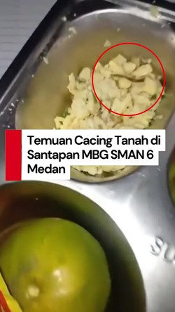 Video: Heboh Cacing Tanah Masih Hidup Pada MBG di SMAN 6 Medan