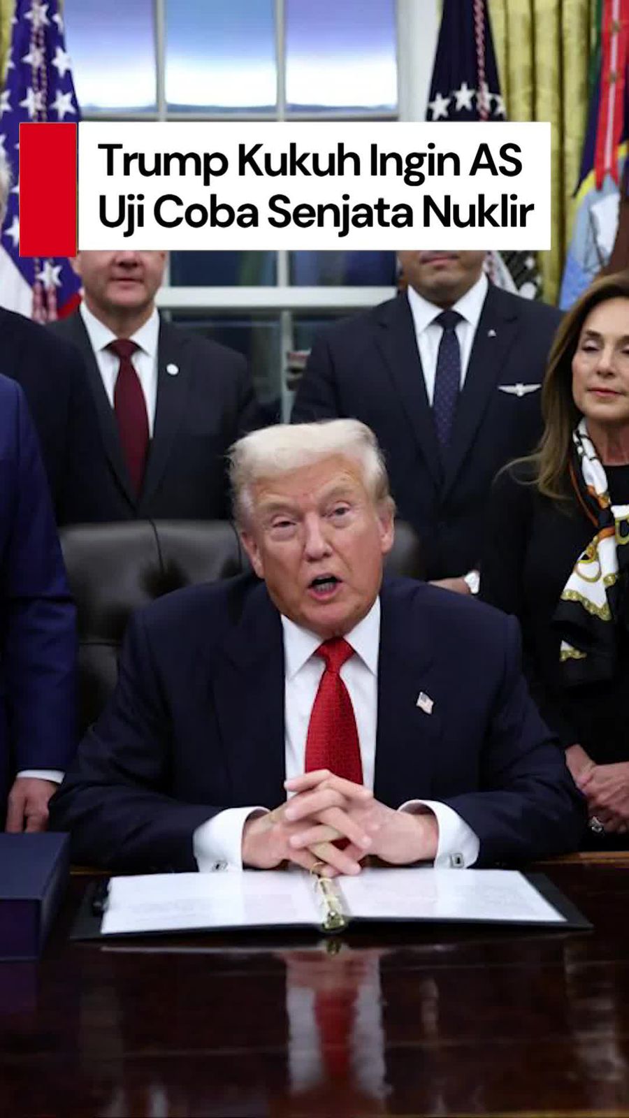 Video: Trump Tegaskan AS Akan Uji Coba Senjata Nuklir, Singgung Rusia-China