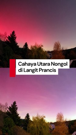 Video: Aurora Nongol di Langit Prancis