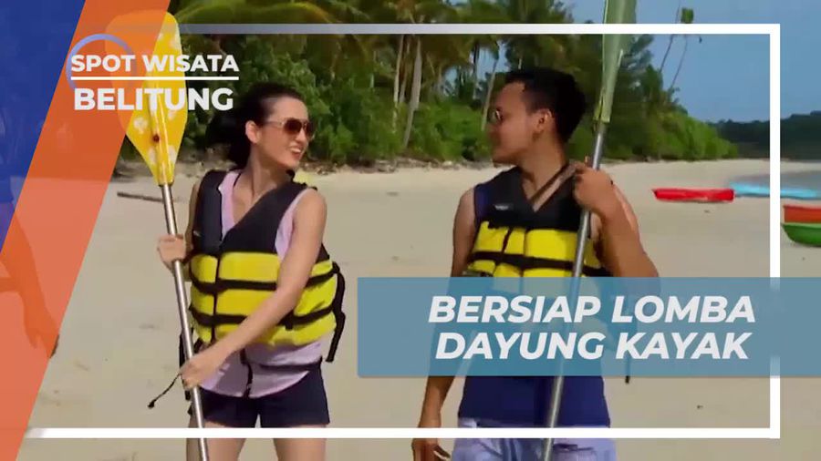 Lomba Dayung Kayak di Pantai Belitung dan Bersaing Menangkan Tantangan  