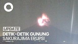 Video: Detik-detik Gunung Sakurajima Erupsi, Tinggi Kolom Abu Capai 4,4 Km