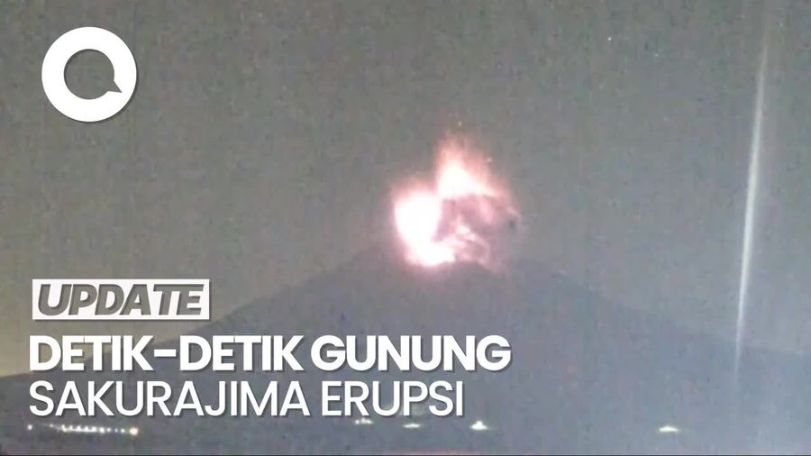 Video: Detik-detik Gunung Sakurajima Erupsi, Tinggi Kolom Abu Capai 4,4 Km