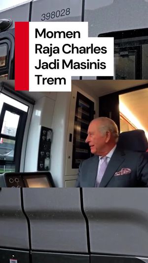 Video: Gaya Raja Charles Jadi Masinis Trem di Usia 77 Tahun 