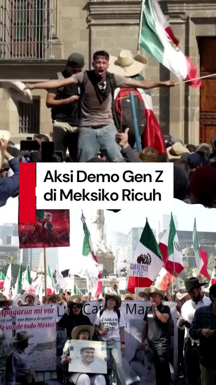 Video: Demo Gen Z Protes Kekerasan dan Korupsi di Mexico Berujung Ricuh