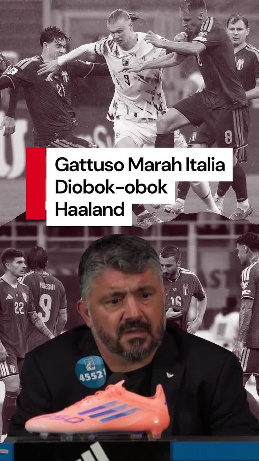 Video Gattuso Marah Italia Diobok-obok Haaland Cs, Padahal 8 Pemain di Belakang