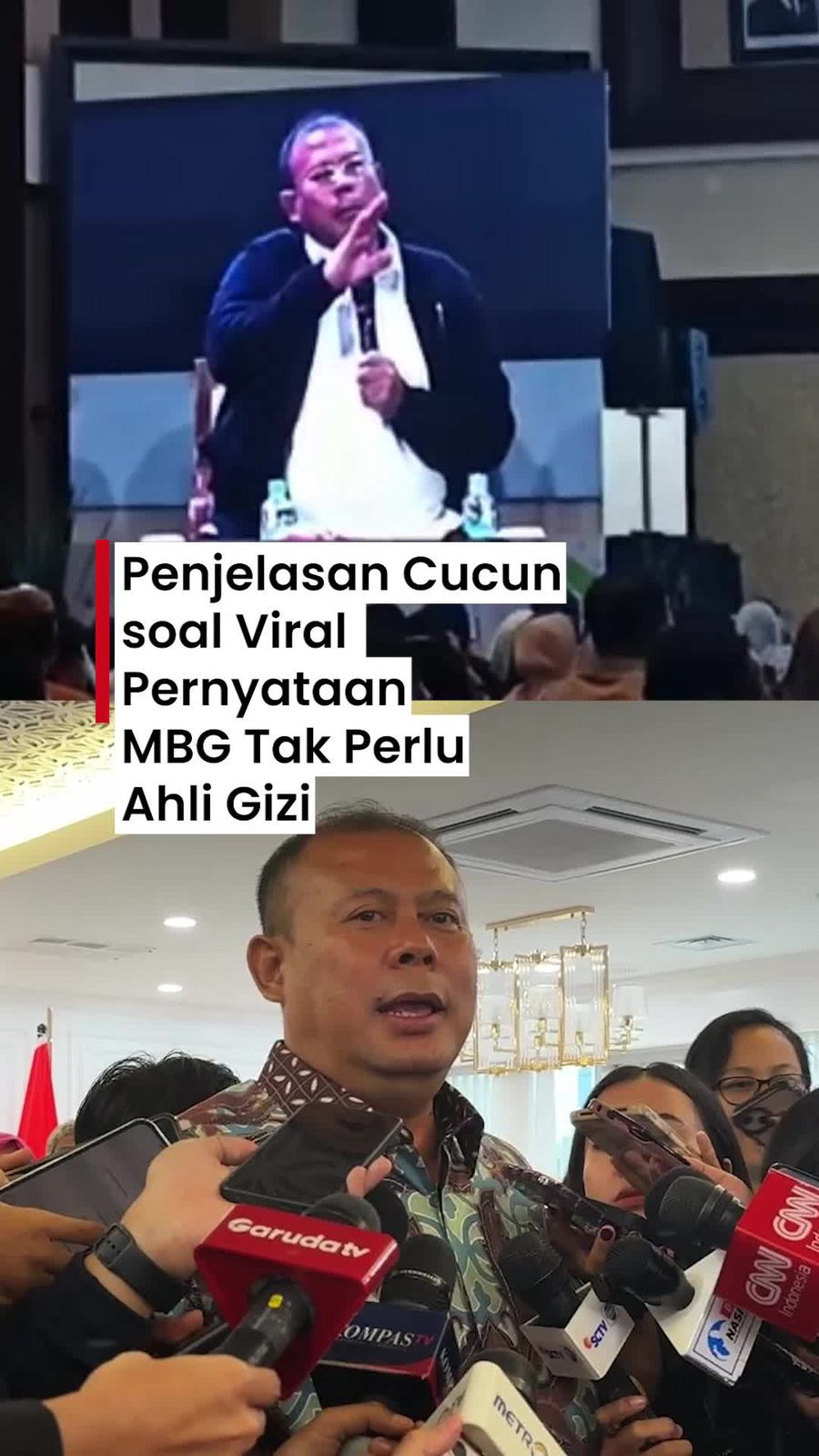Video: Penjelasan Cucun soal Viral Dirinya Sebut MBG Tak Perlu Ahli Gizi