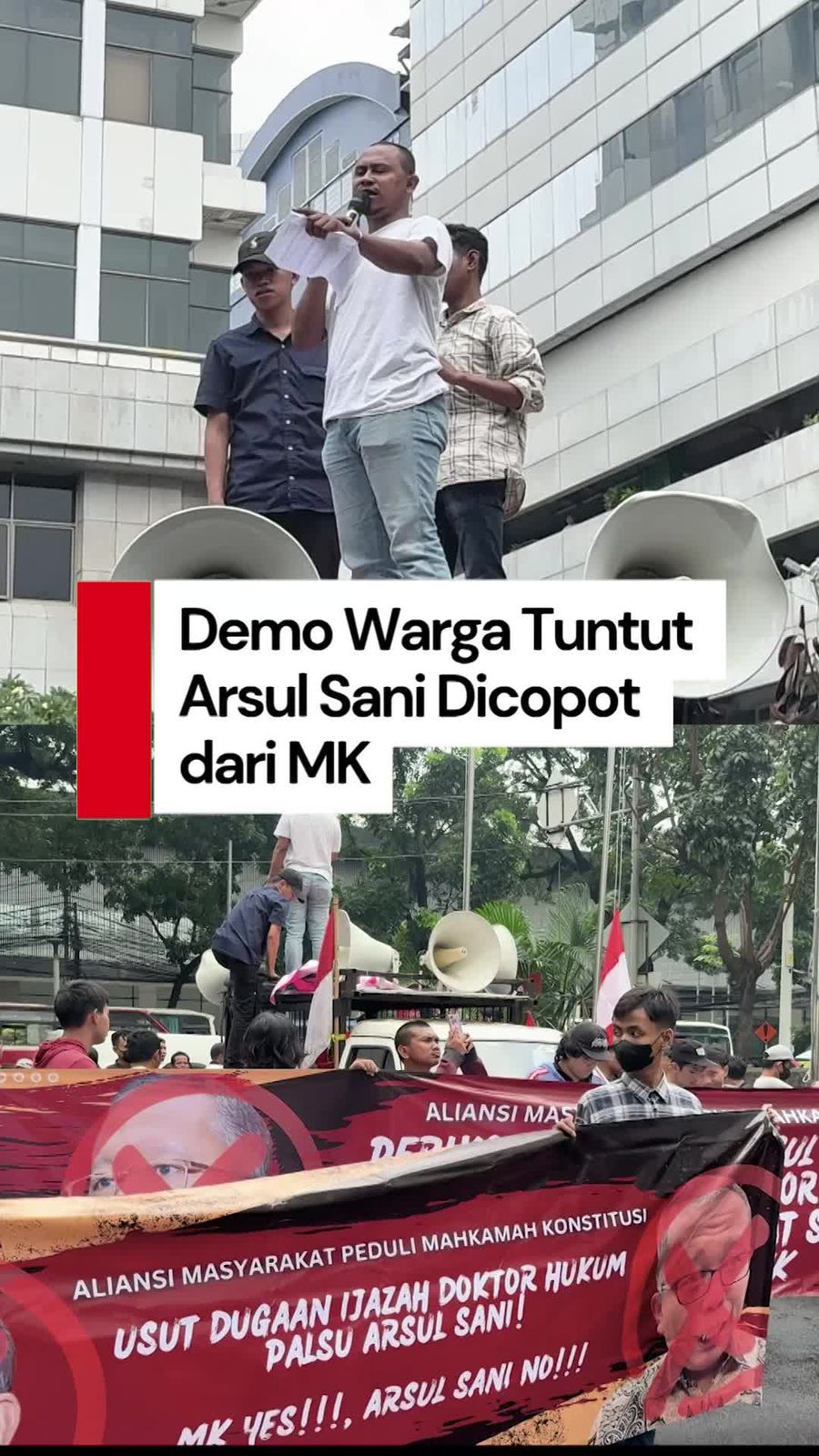 Video: Demo di MK Tuntut Arsul Sani Dicopot Buntut Tudingan Ijazah Palsu