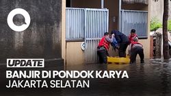 Video: Kondisi Terkini Banjir di Pondok Karya Jaksel, Tinggi Air Capai 80 Cm