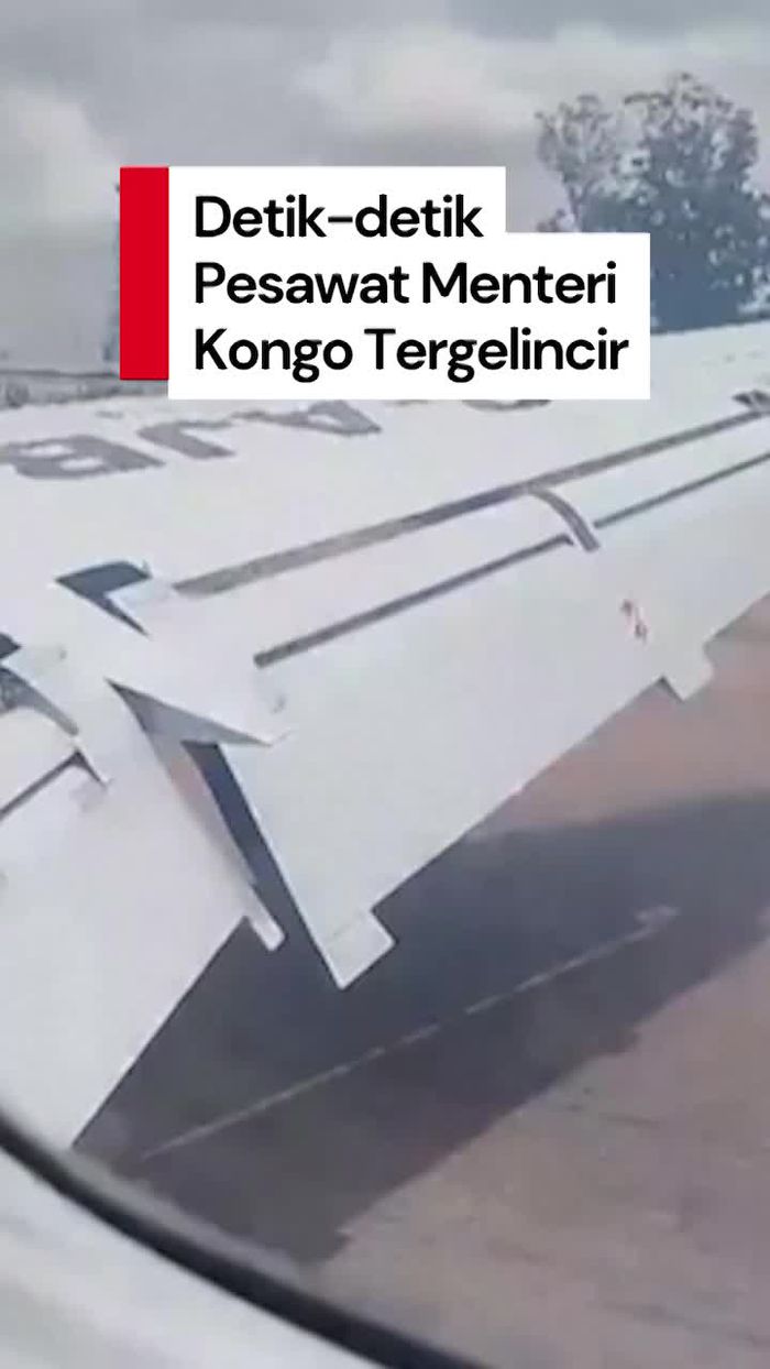 Video Mencekam! Detik-detik Pesawat Menteri Pertambangan Kongo Tergelincir 