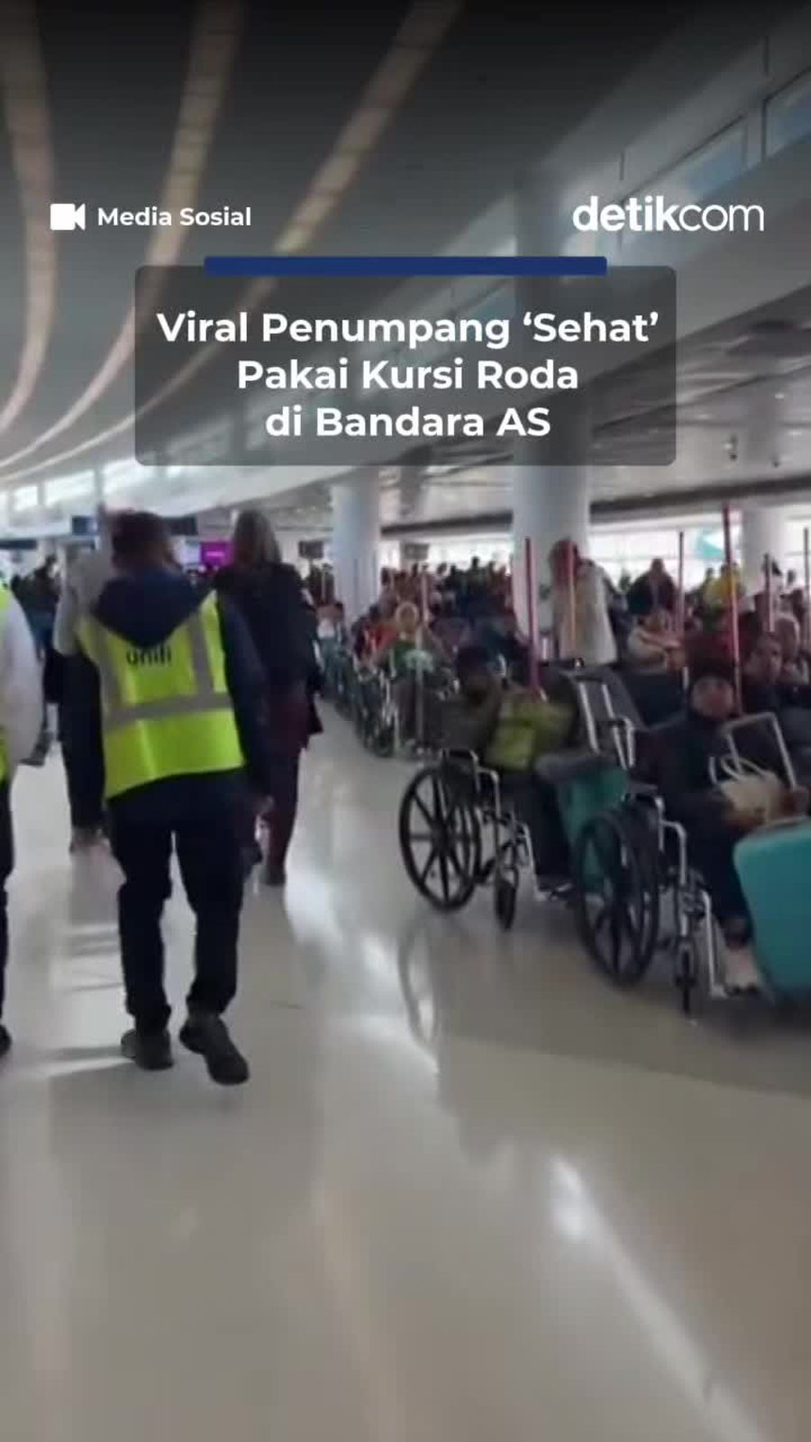 Video: Viral Penumpang Sehat Pakai Kursi Roda di Bandara AS