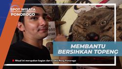 Membantu Membersihkan Topeng Reog di Ponorogo Bersama Selebriti