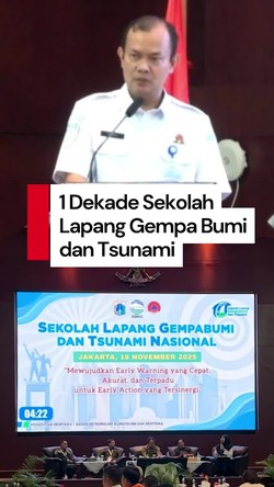  Video: 1 Dekade SLG, BMKG Ajak Masyarakat Bangun Kesadaran Ancaman Bencana