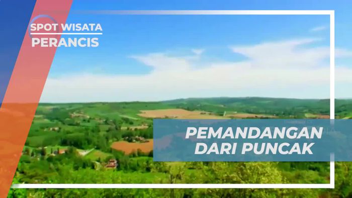 Nikmati Pemandangan Romantis dari Puncak Kota Cordes Sur Ciel, Perancis  