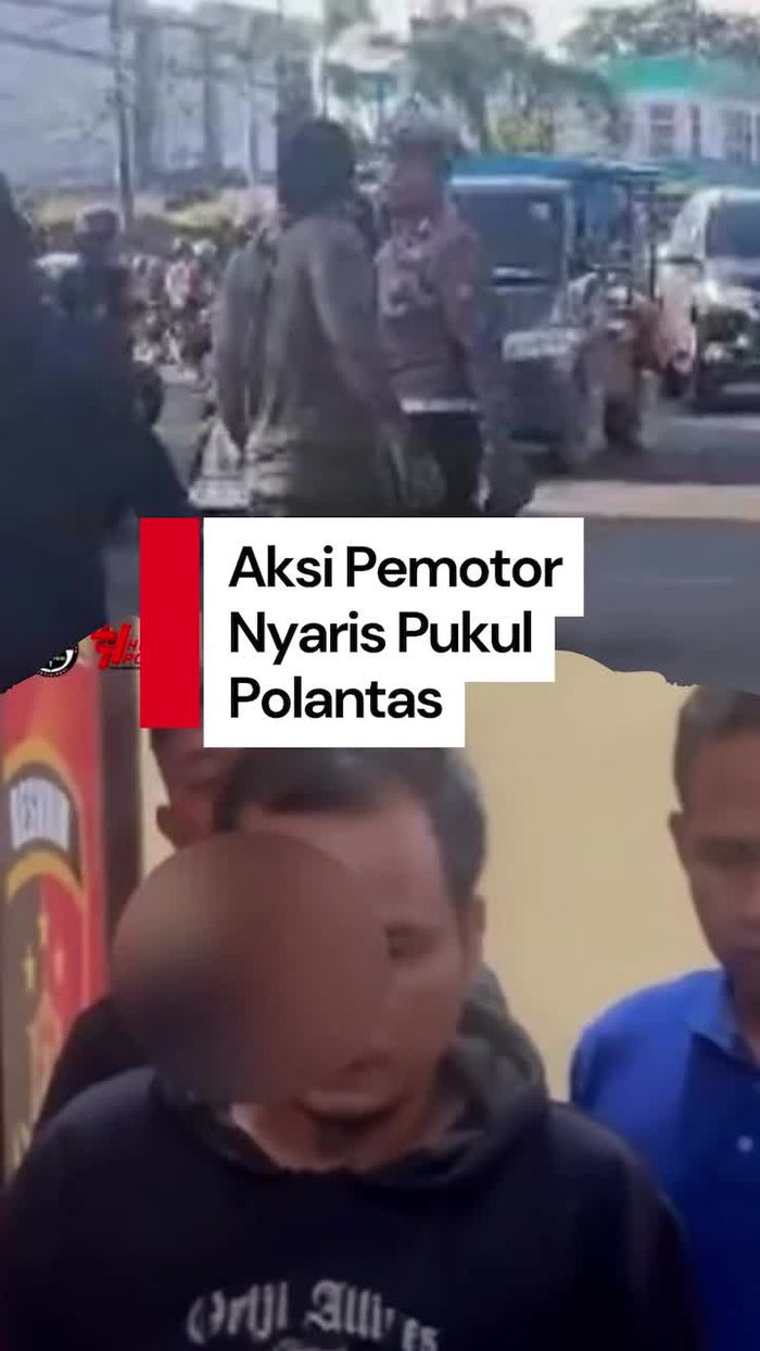 Video: Tak Terima Ditilang, Pemotor Nyaris Pukul Polantas di Maros