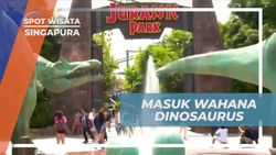 Masuk ke Wahana Dinosaurus yang Menegangkan di Jurassic Park, Universal Studio, Singapura  