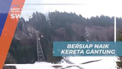 Bersiap dan Naik Kereta Gantung yang Berputar di Titlis, Swiss  