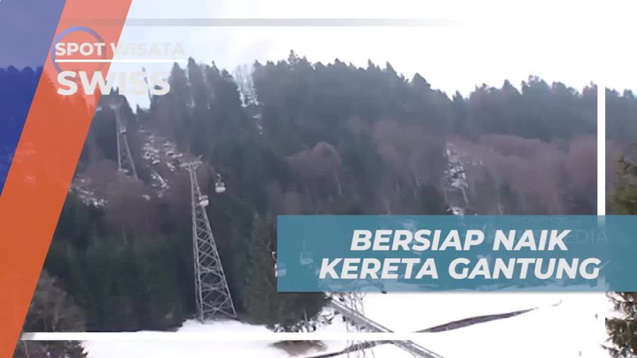 Bersiap dan Naik Kereta Gantung yang Berputar di Titlis, Swiss  