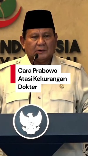 Video RI Kekurangan Dokter, Prabowo : Kita Akan Tambah Beasiswa!