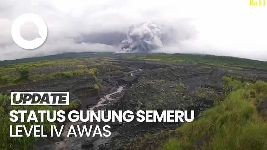 Video: Status Gunung Semeru Naik Jadi Level IV Awas 
