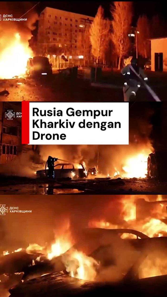 Video: Drone Rusia Hantam Kharkiv Ukraina, 32 Orang Luka-luka