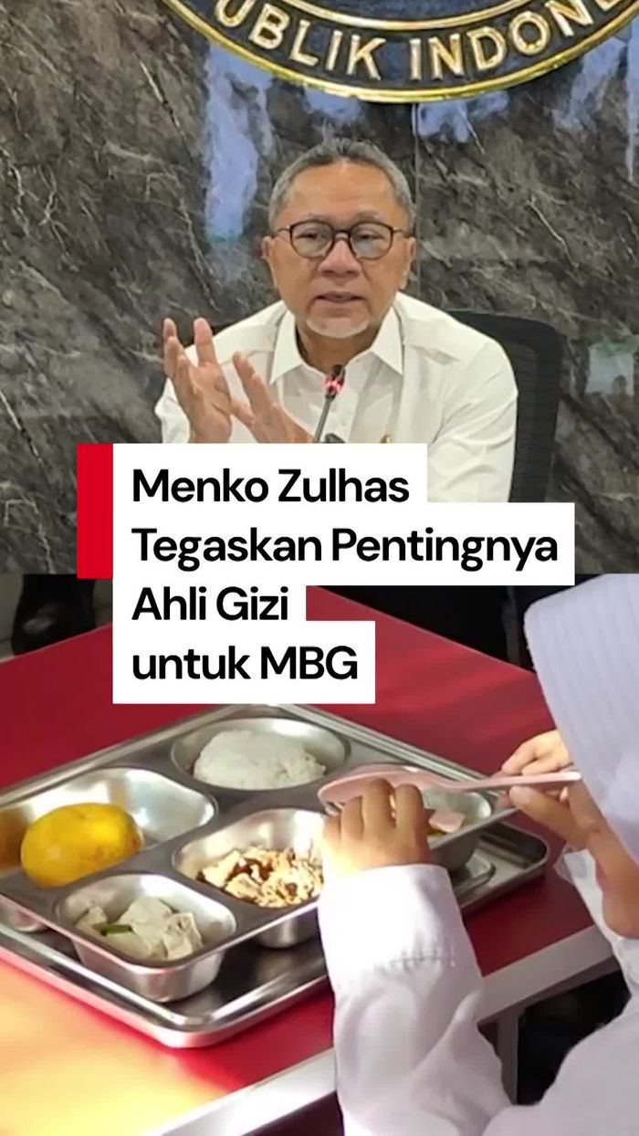 Video Penegasan Menko Zulhas: MBG Perlu Profesi Ahli Gizi