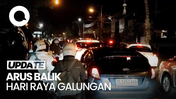 Video: Arus Balik Galungan, Lalin Denpasar-Singaraja Macet