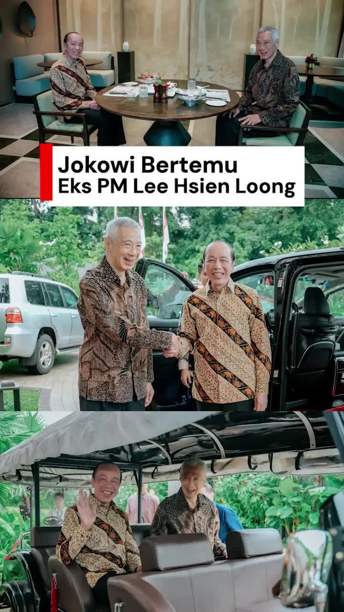 Video: Momen Jokowi Bertemu Eks PM Lee Hsien Loong di Singapura