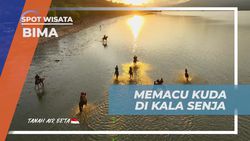 Memadukan Keindahan Alam dan Pesona Senja Saat Memacu Kuda di Desa Monggo, Bima  