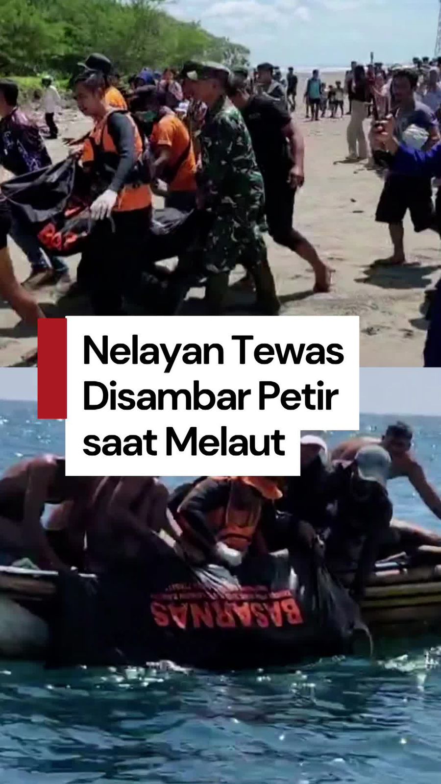 Video: Nelayan di Tasikmalaya Tewas Setelah Perahunya Disambar Petir 2 Kali